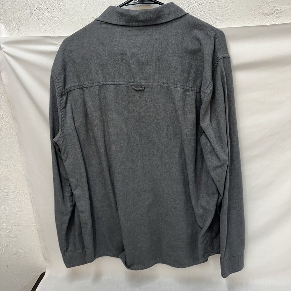 Hurley Men's Small Ultra Soft Grey Long Sleeve Button Down Shirt - Picture 4 of 5